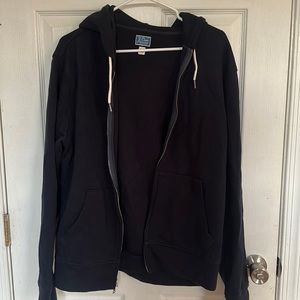J Crew Dark Blue Zip Vintage Hoodie